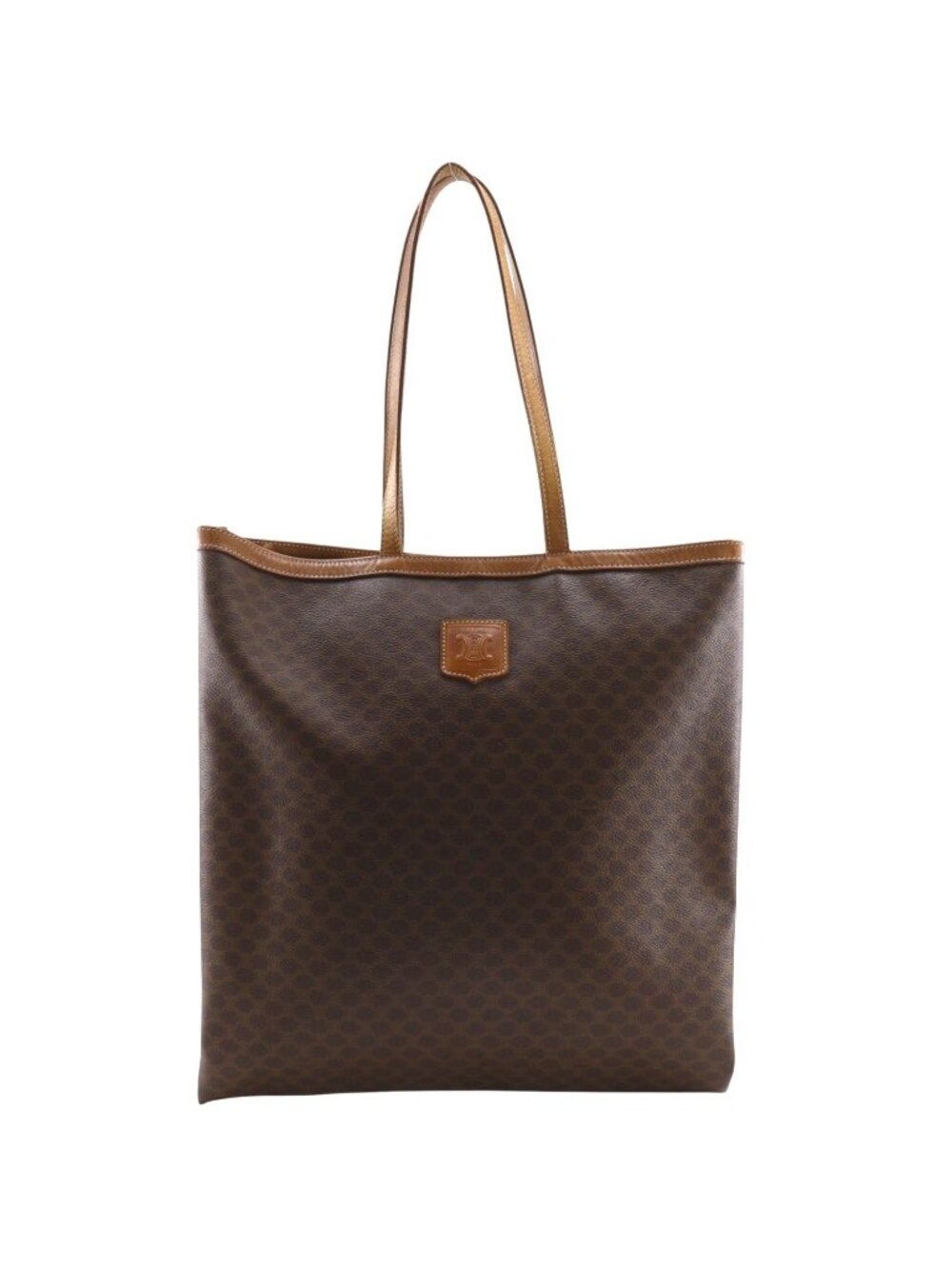 Celine Macadam Vintage Brown Tote Bag